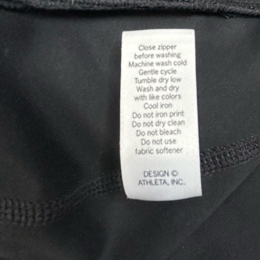Athleta Blissout Jacket Small Black Moto Asymmetrical Thumbholes Pockets - Picture 13 of 15